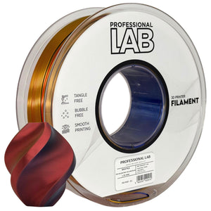 Filament Seide PLA Dreifarbig Rot Gelb Blau | Prof. Lab