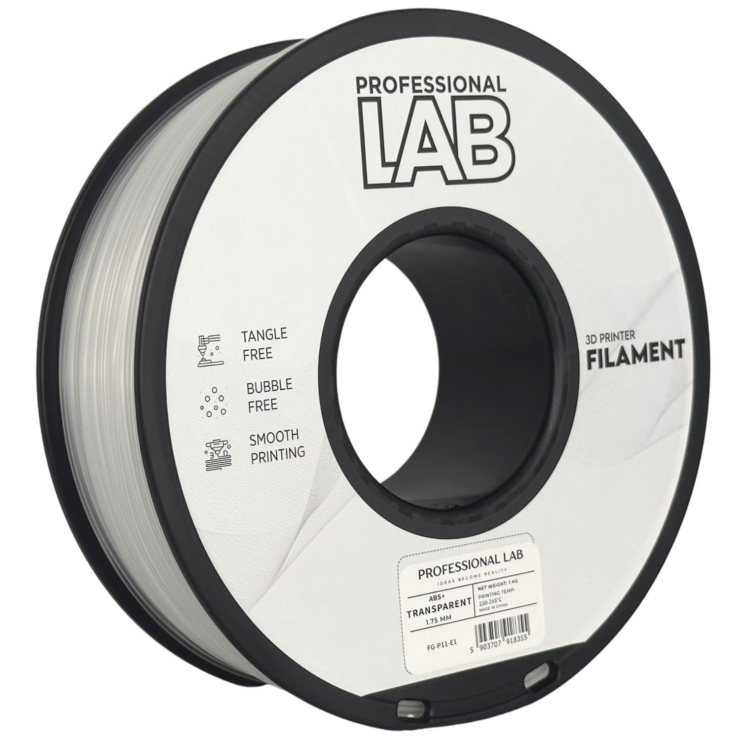 Filament ABS+ průhledná | Prof. Lab