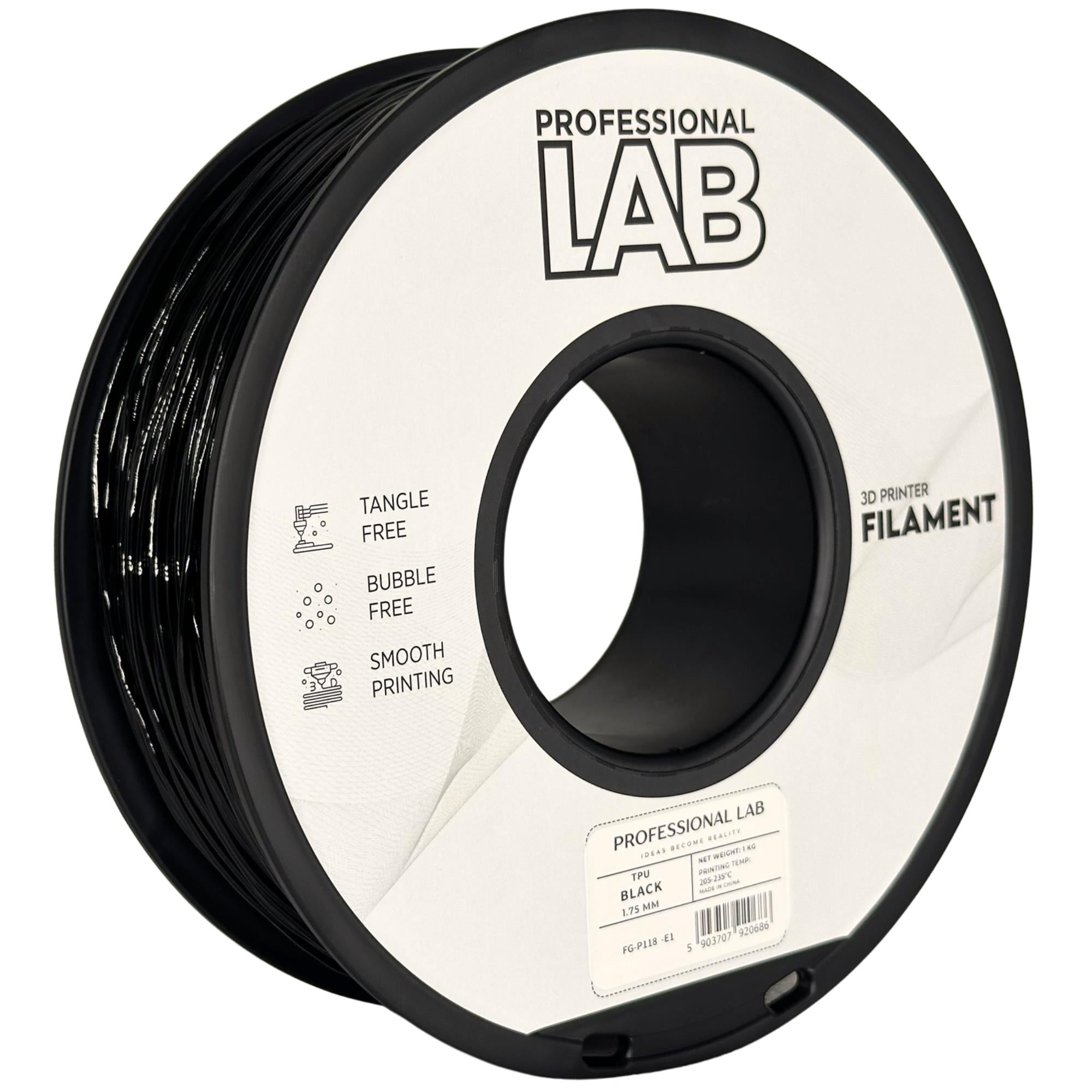 Filament TPU černá | Prof. Lab
