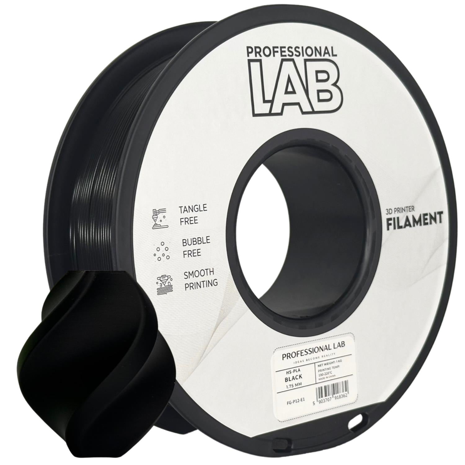 Filament HS-PLA černá | Prof. Lab