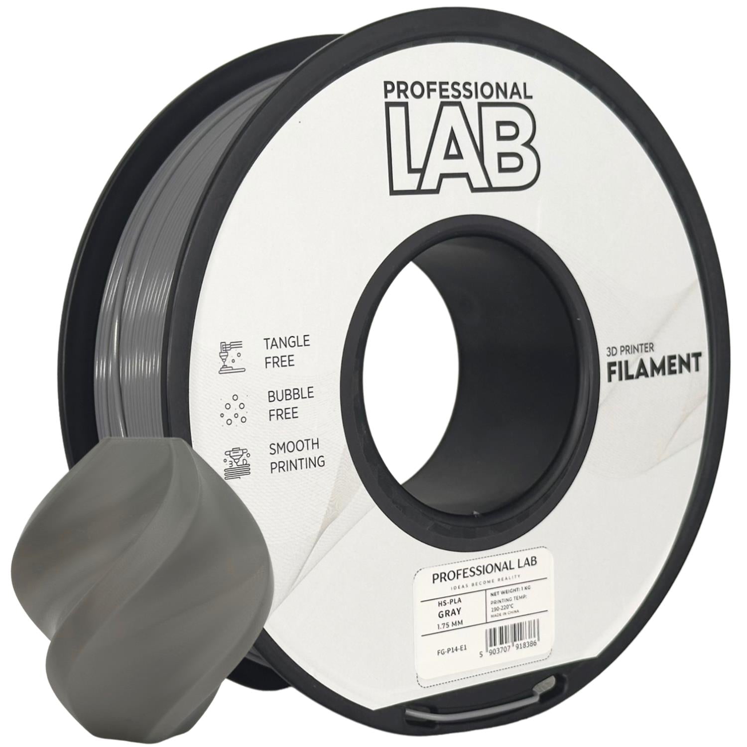 Filament HS-PLA šedá | Prof. Lab