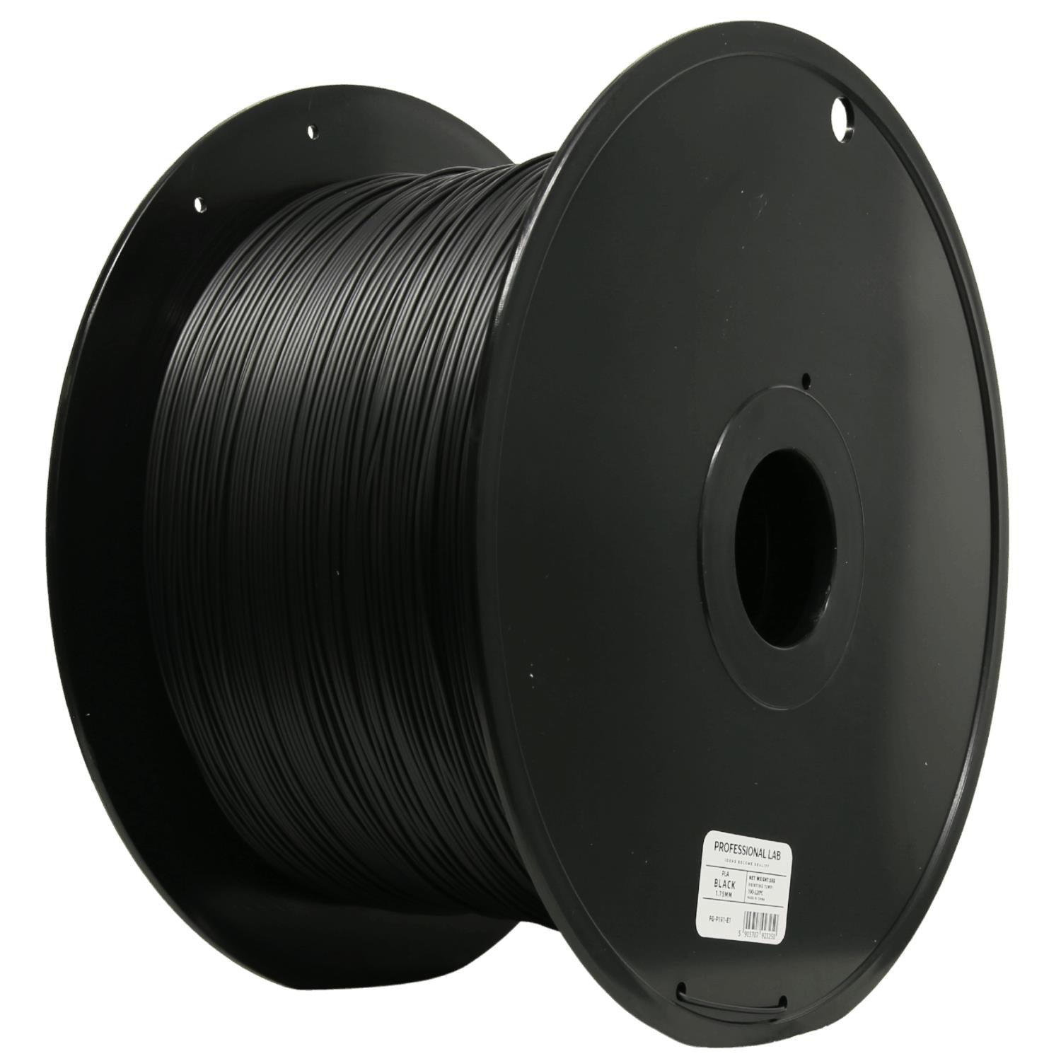 PLA Schwarz 5 kg Filament Spule, Prof. Lab, 1,75 mm