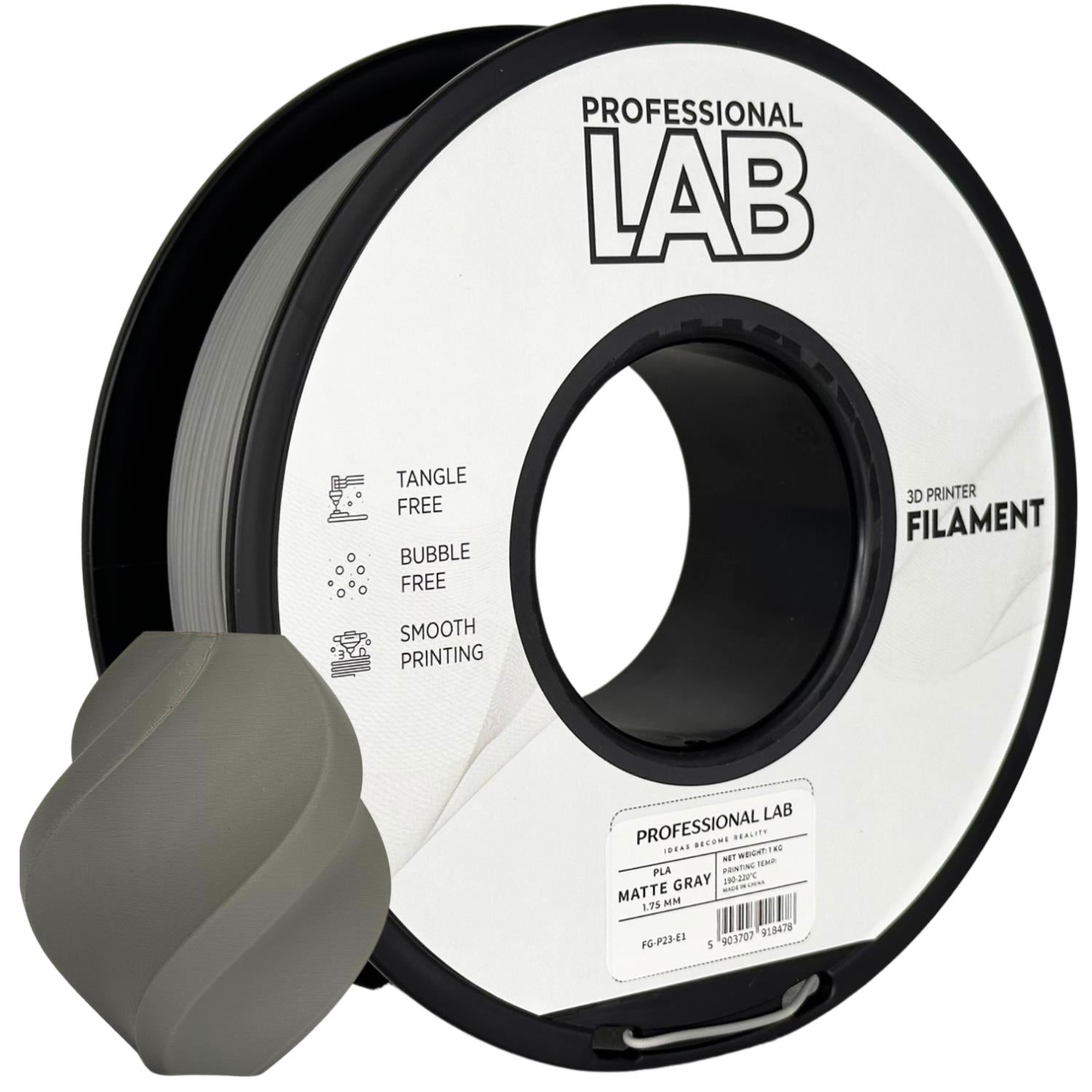 PLA-Filament, mattgrau | Prof. Lab
