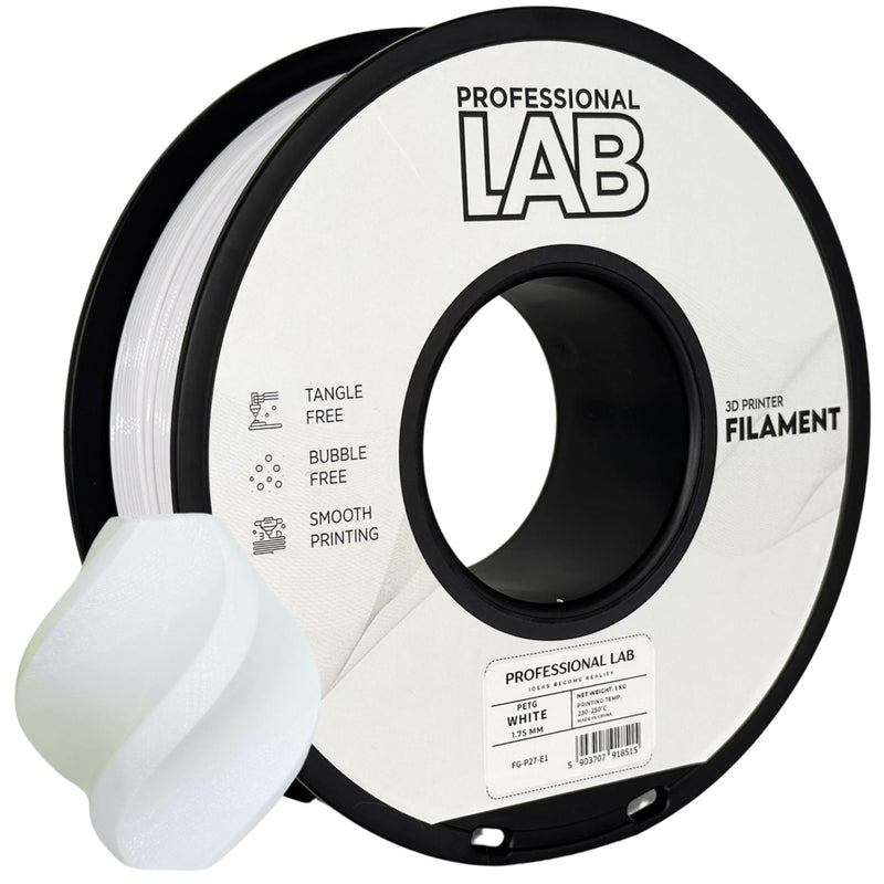 PETG weiß Filament Spule, Prof. Lab, 1,75 mm