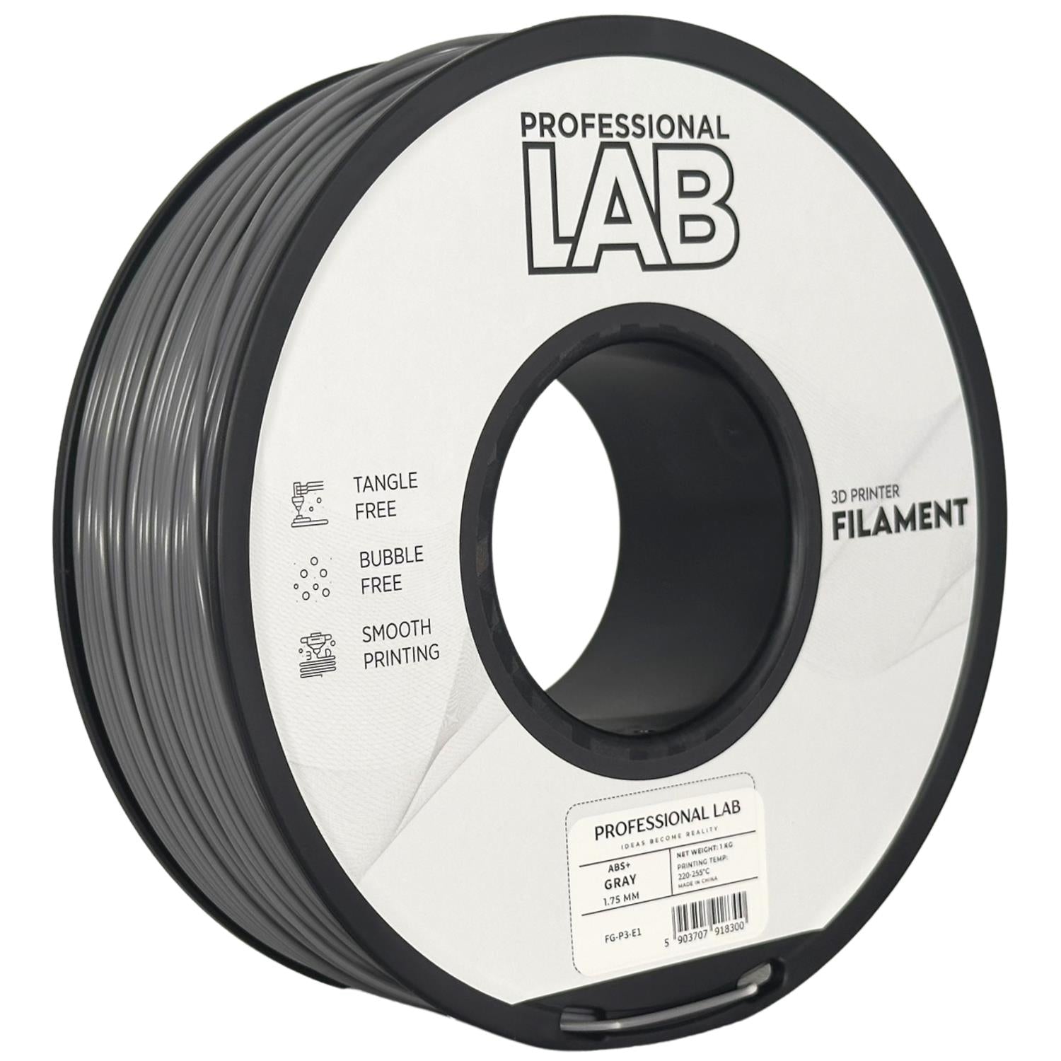 Filament ABS+ šedá | Prof. Lab