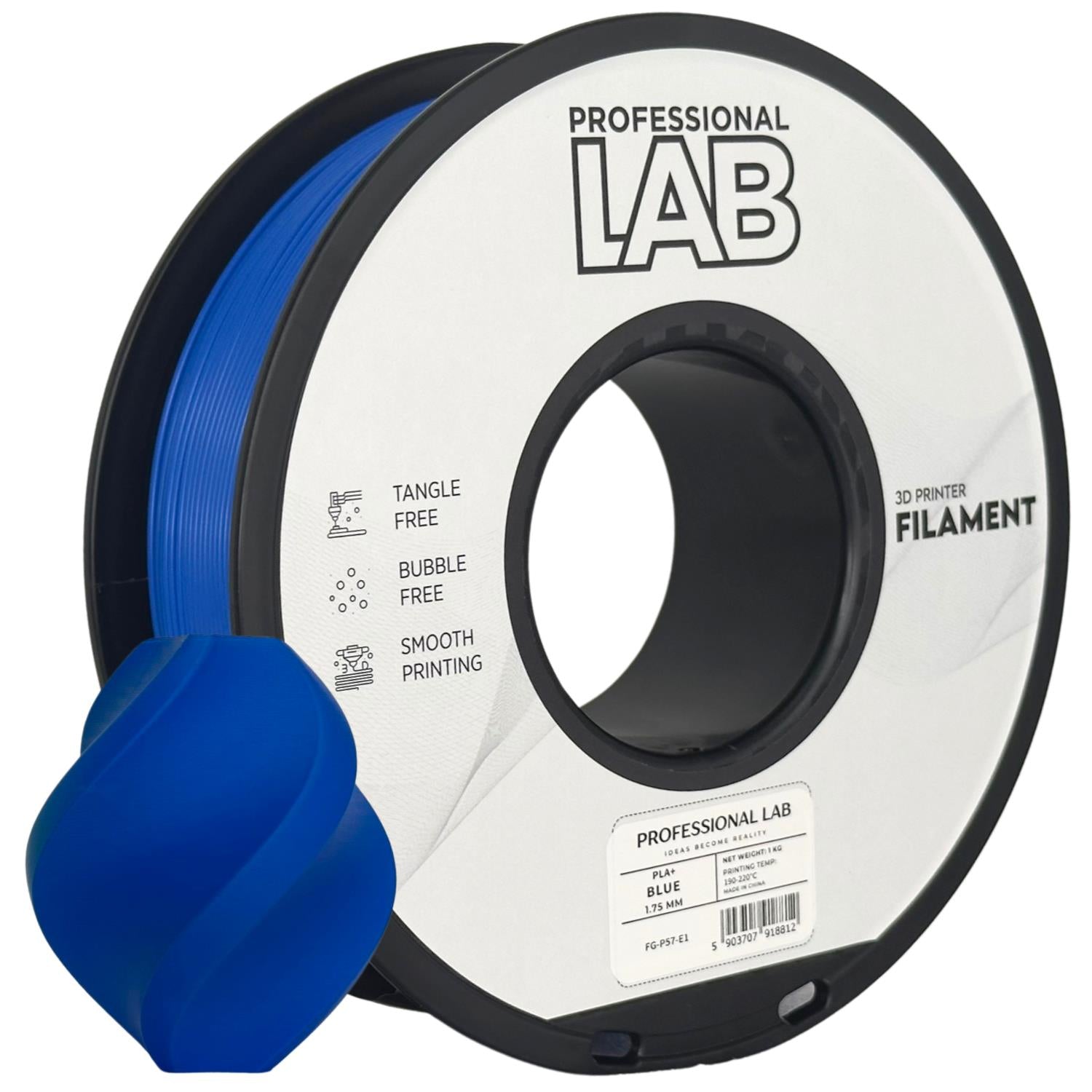 PLA+ blau Filament Spule, Prof. Lab, 1,75 mm