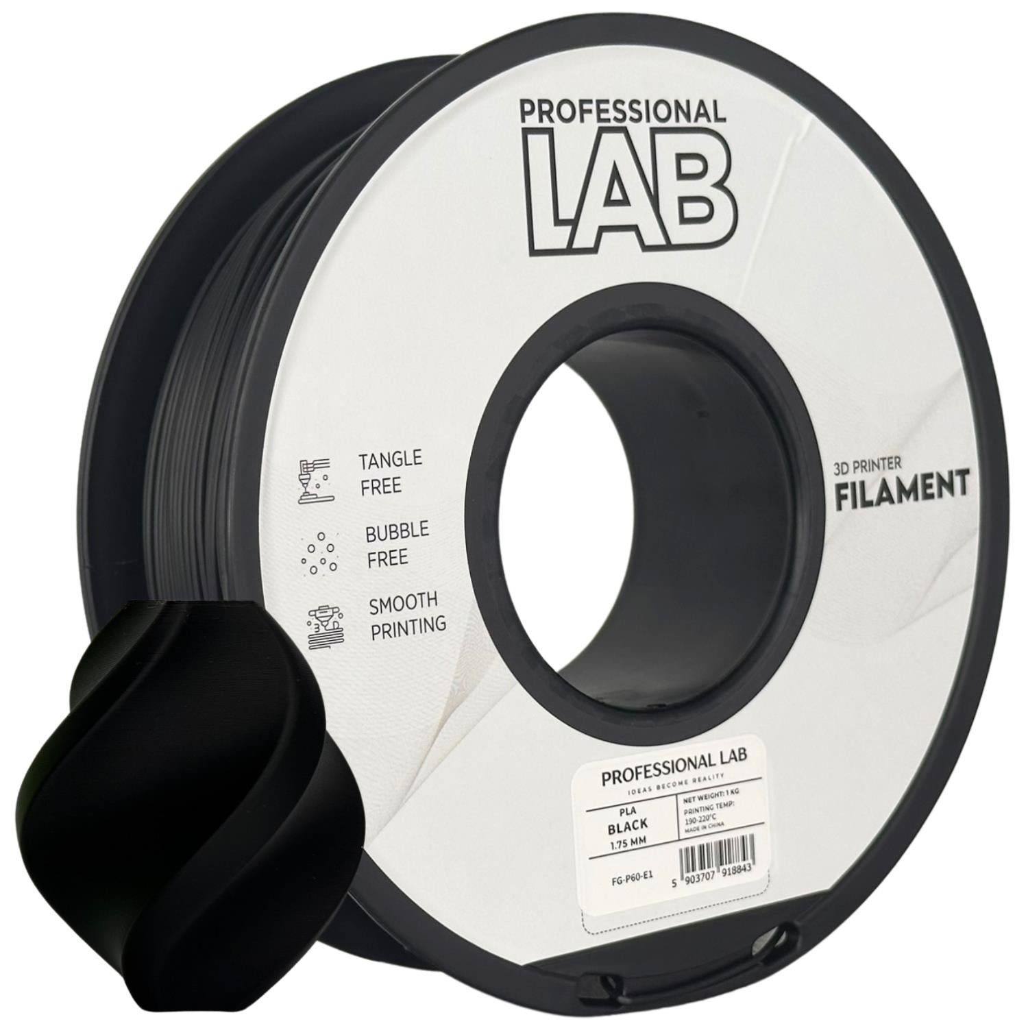 Filament PLA černá | Prof. Lab