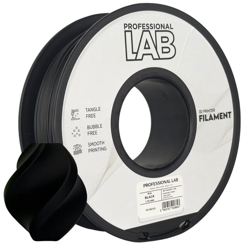 PLA schwarz Filament Spule, Prof. Lab, 1,75 mm