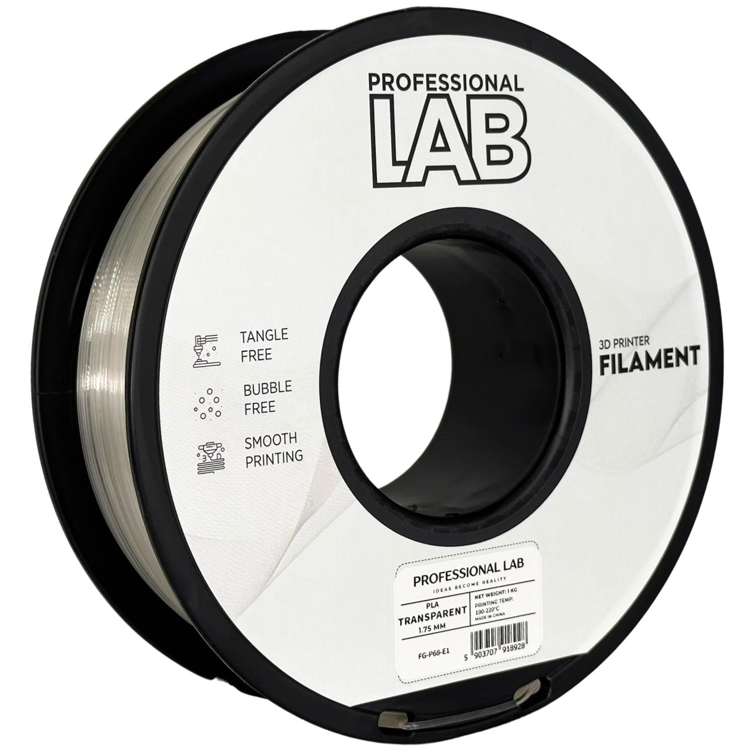 Filament PLA průhledná | Prof. Lab