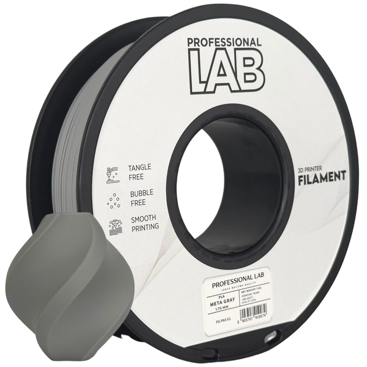Lab6 Filament Configuration PLA-Filament, metagrau | Prof. Lab | Filamentor