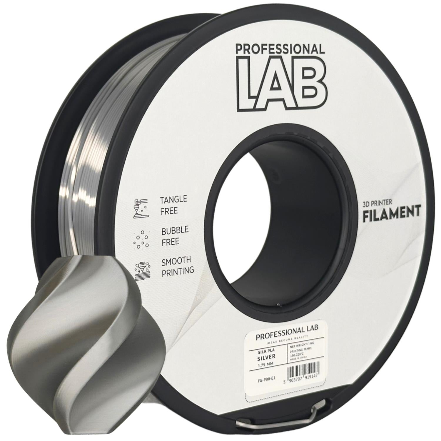 Filament Seide PLA Silber | Prof. Lab