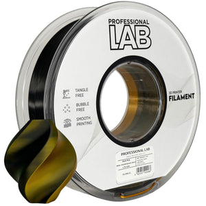 Filament Silk PLA Zweifarbig Schwarz Gold | Prof. Lab