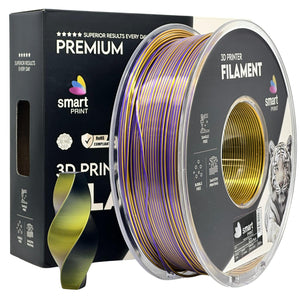 Filament Silk PLA Dreifarbig Schwarz Gold Lila | Smart Print