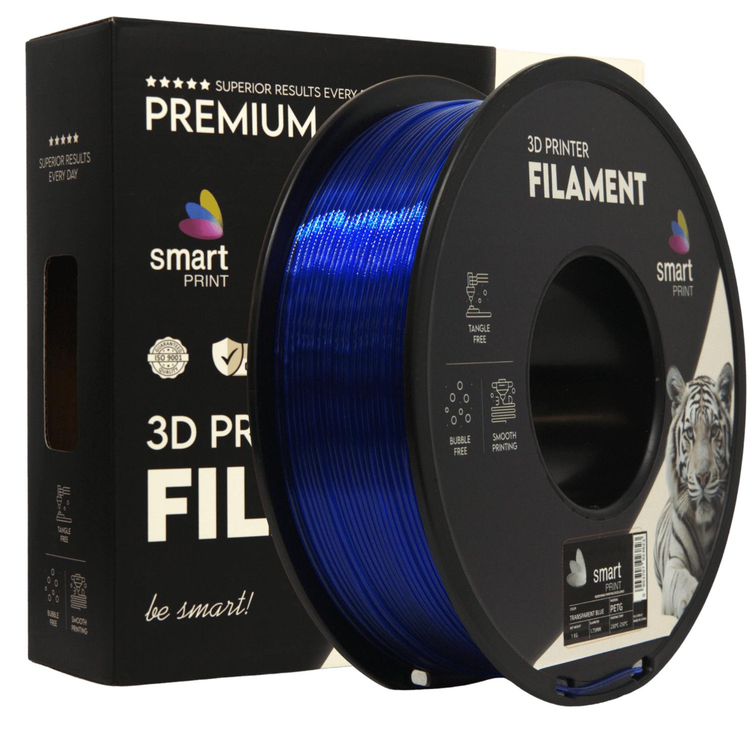 PETG-Filament transparent blau | Smart Print