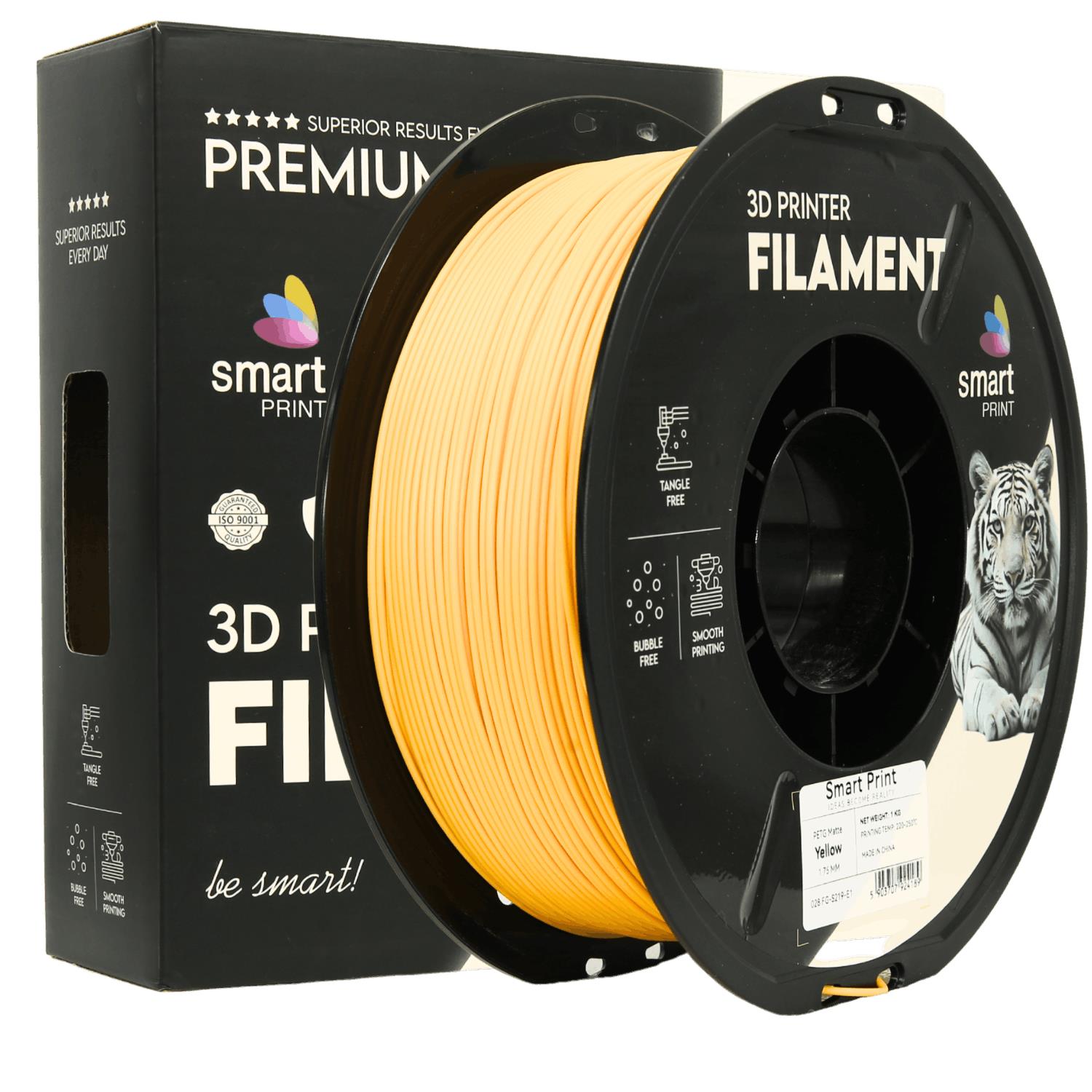 Cívka filamentu PETG matná žlutá, Smart Print, 1,75 mm