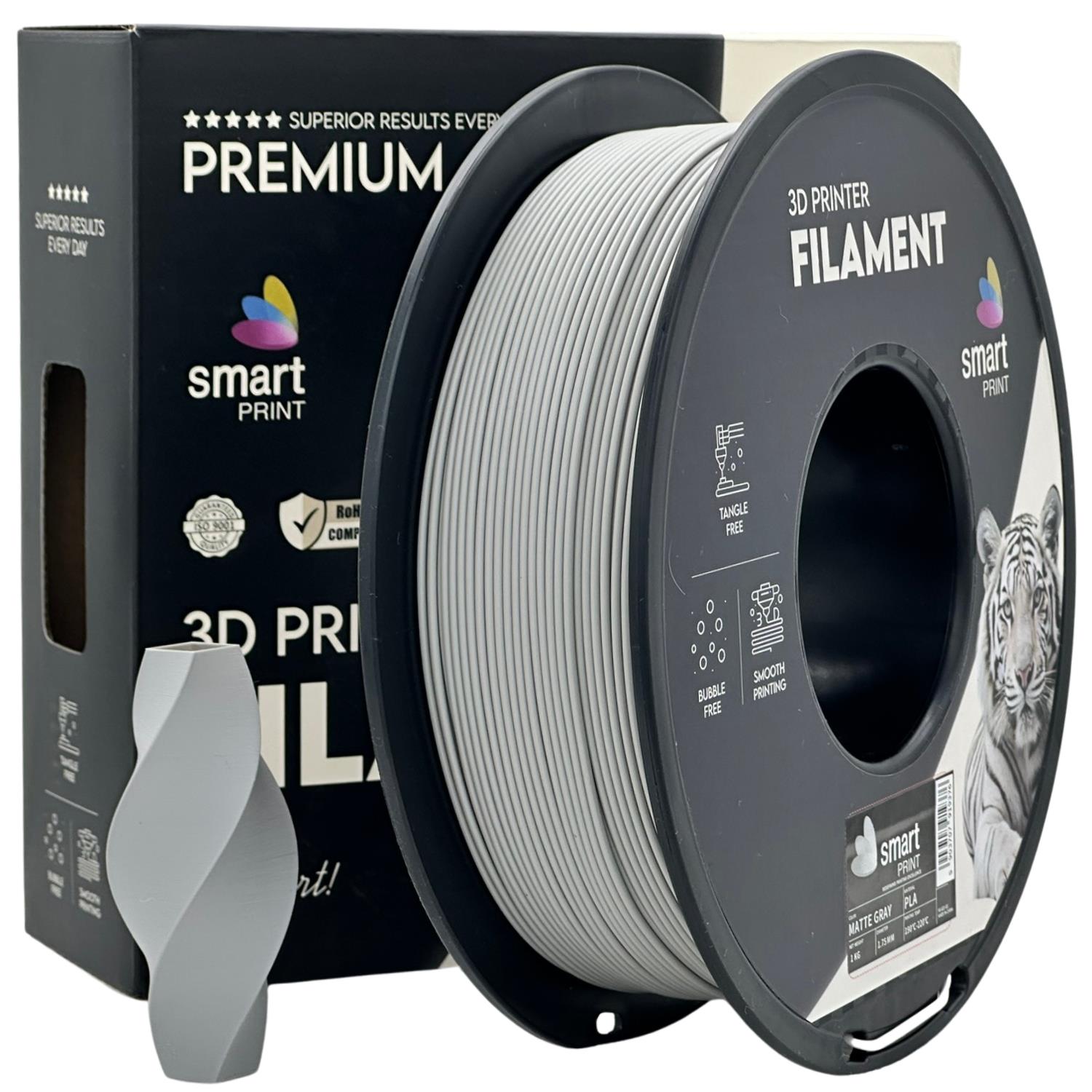 PLA-Filament, mattgrau | Smart Print