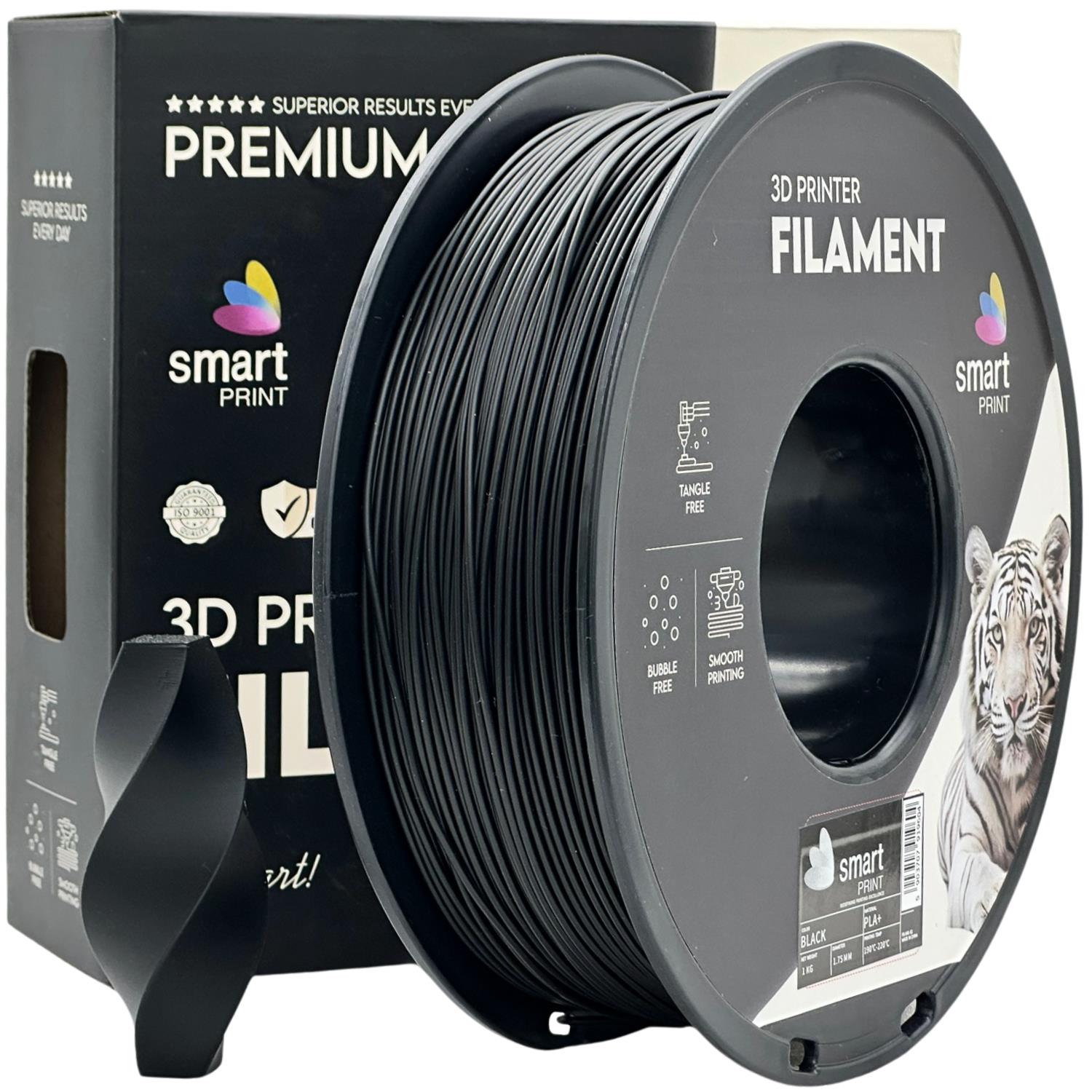 PLA+ Schwarz Filament Spule, Smart Print, 1,75 mm