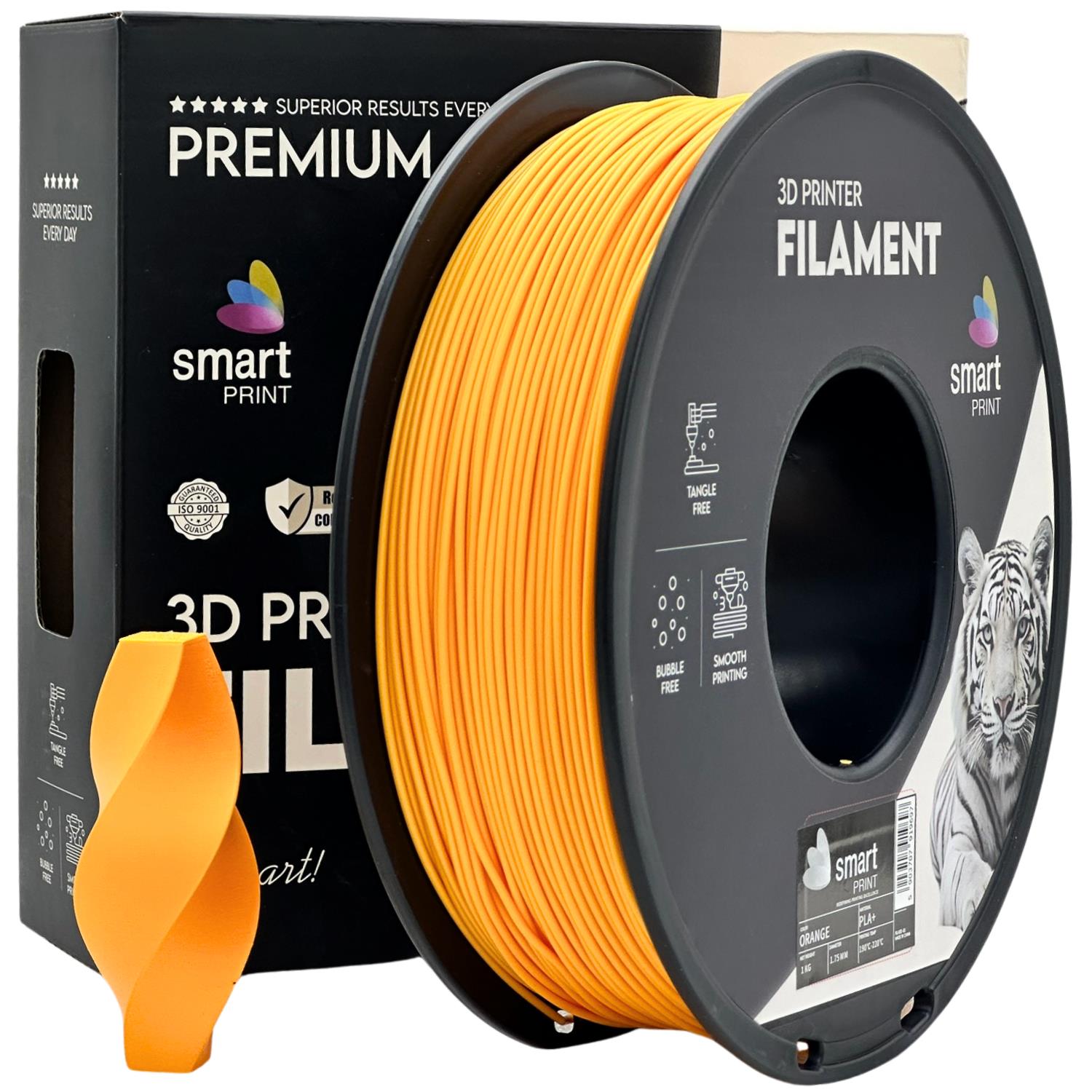 Cívka filamentu PLA+ oranžová, Smart Print, 1,75 mm