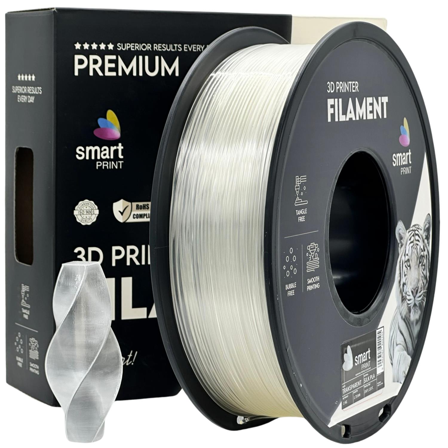Filament Silk PLA průhledná | Smart Print